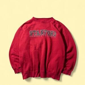 Vintage red stanford university crewneck